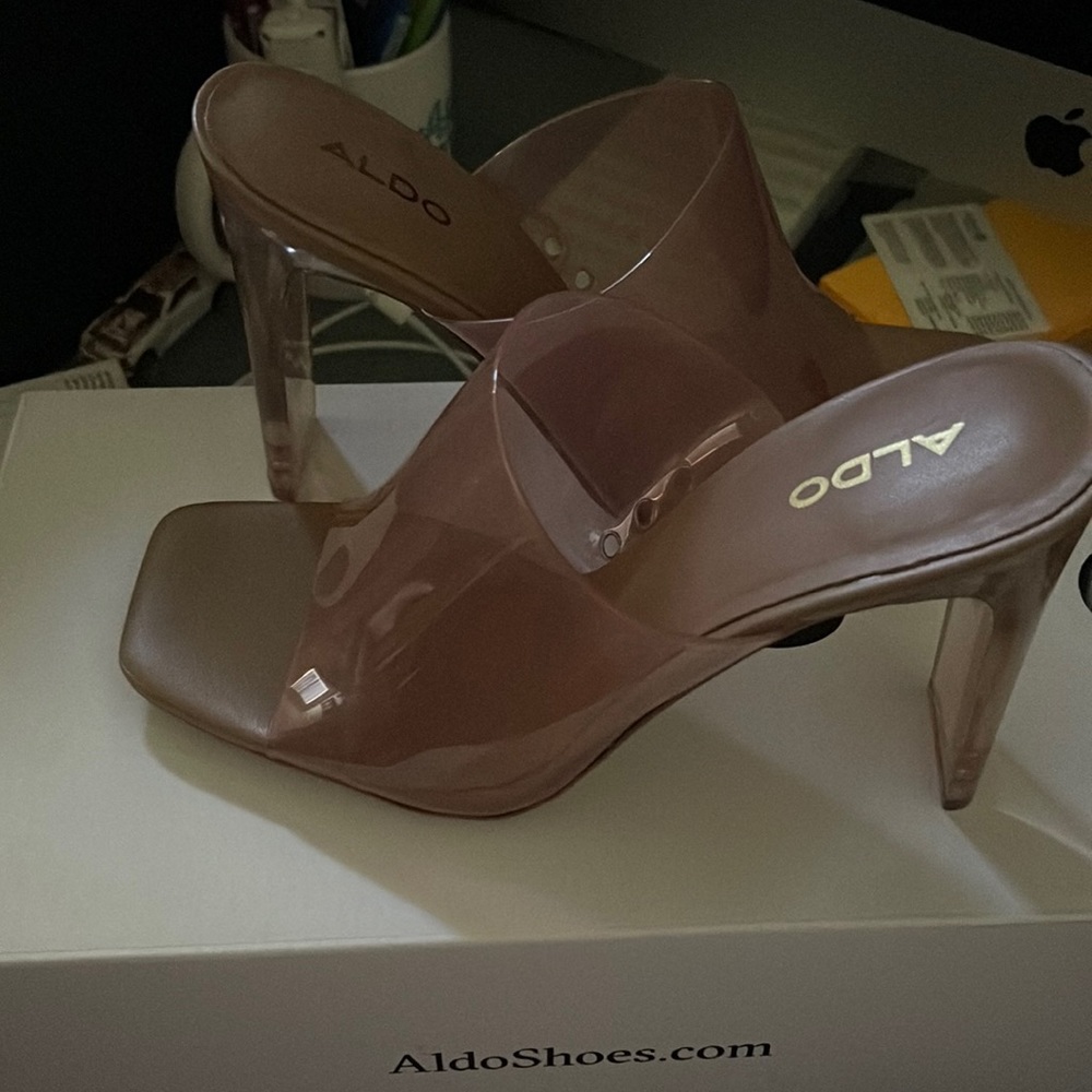 Shoes clear nude size 7 1/2